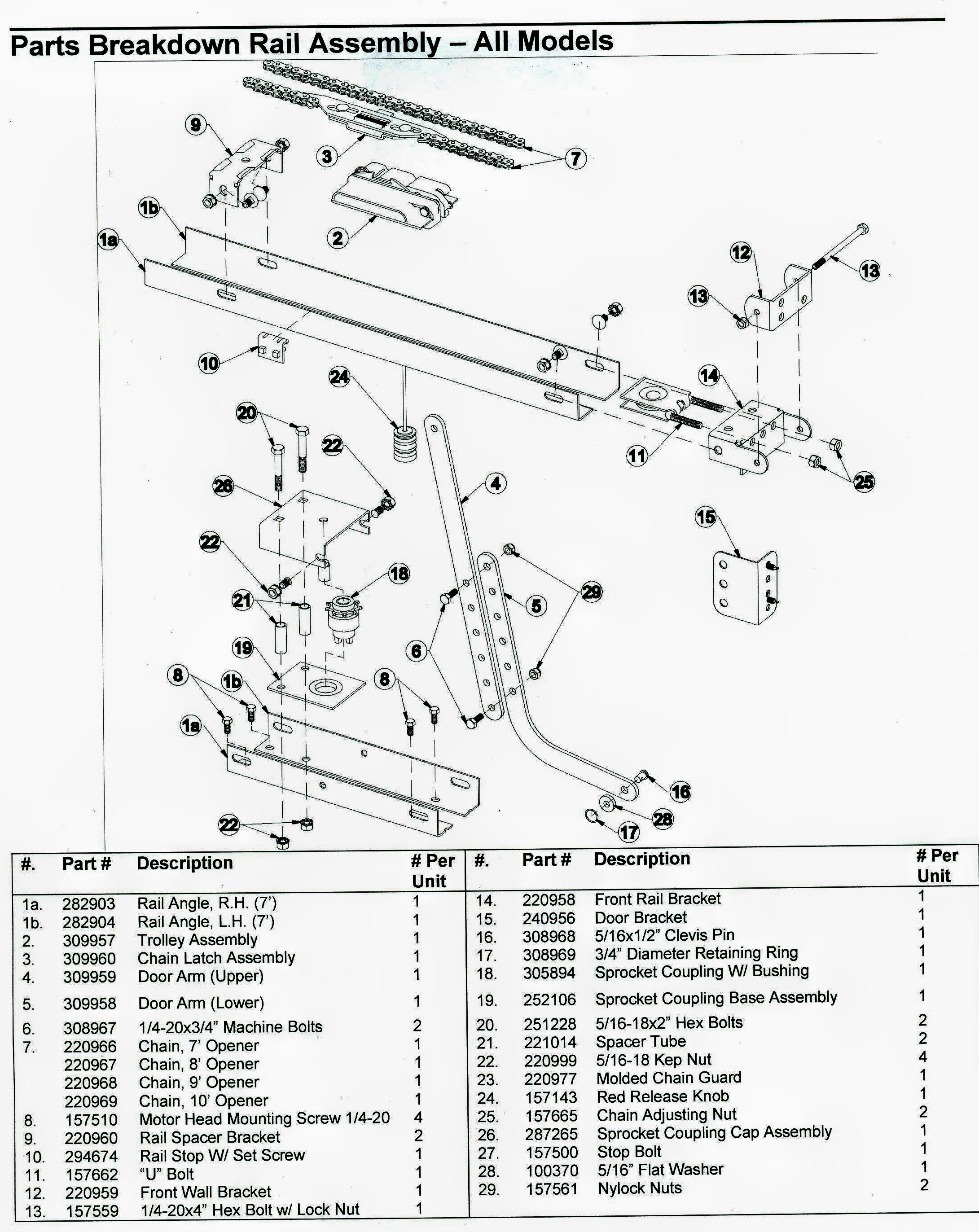 Wayne Dalton Quantum RAIL Parts Breakdown Garage Door Stuff