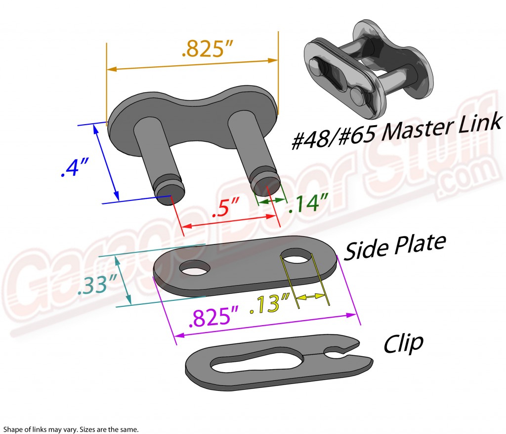 Roller Chain Master Link #48 - Garage Door Stuff - Master/Half